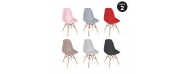 eBay: Pack 2 Chaises salle a manger de design nordique– McHaus à 76€ au lieu de 119€