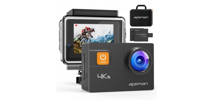Amazon: 【Upgraded】APEMAN Caméra Sport disponible en solde jusqu'a 23 % 