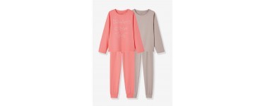 Vertbaudet: Lot de 2 pyjamas combinables à -70%