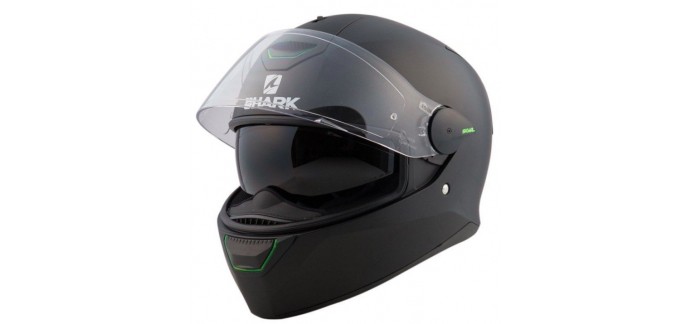 eBay: Casque moto intégral SHARK SKWAL Noir Mat 3 Leds + écran solaire intégré à 174,30€