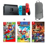Cdiscount: Nintendo Switch + Mario Odyssey + Mario + The Lapins Crétins + Sonic Forces et 1 sacoche à 399,99€