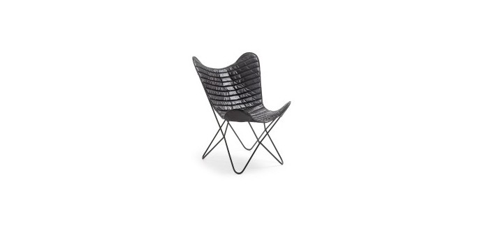 Kave Home: Fauteuil Fly, noir à 159,20€ au lieu de 199€