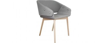 Habitat: Chaise en tissu gris et pieds en hêtre ROOK à 250€ au lieu de 359€