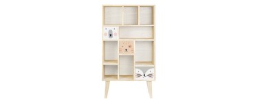Veepee: Bibliothèque en bois de pin - couleur bois - 74 x 130 x 30 cm à 219,90€ au lieu de 399€
