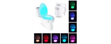GearBest: LED Motion Sensing toilette bowl light 8 couleurs 2pcs - blanc à 9,99€ au lieu de 11,84€