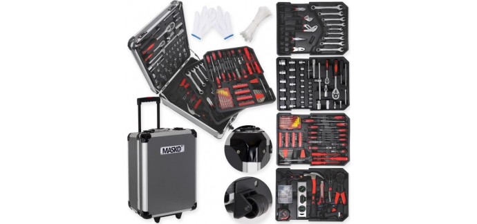 Cdiscount: Valise Multi-outils Masko à Roulettes - 725 Pièces à 79,99€