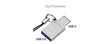 Amazon: Clé USB Duo 2 en 1 USB-C 64Go et Mini Clé USB-A 3.0 à 50,99€ au lieu de 59,99€