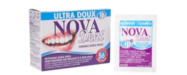 Novadent: Echantillon gratuit nettoyant Ultra Doux NOVADENT pour prothèses dentaires