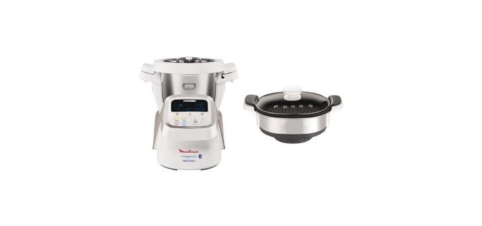 Amazon: Robot de cuisine connecté Moulinex I-Companion HF9001 + Panier vapeur à 557,31€ au lieu de 699€