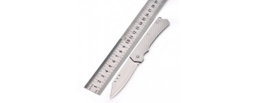 GearBest: Couteau Pliant Extra Plat en Acier Inoxydable - Lame 7,5cm à 2,89€ au lieu de 3,61€