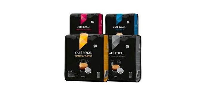Auchan: 2 paquets de dosettes Café Royal (x 36) à 3,30€ au lieu de 6,60€