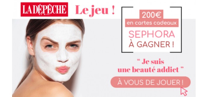 ladepeche.fr: Une carte cadeau Sephora d'une valeur de 200€ à gagner 