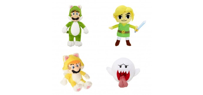 Auchan: Peluche 15cm Mario/Luigi/Boo/Link à 4,99€ l'unité 