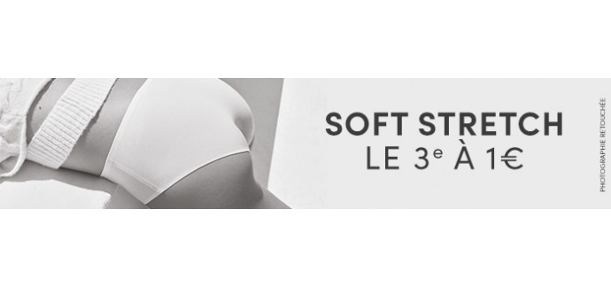 Chantelle: 2 culottes Soft Stretch achetées la 3e à 1€