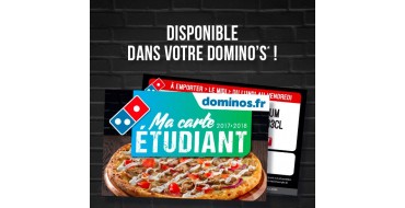 Domino's Pizza: Carte de réduction Domino's gratuite pour les étudiants