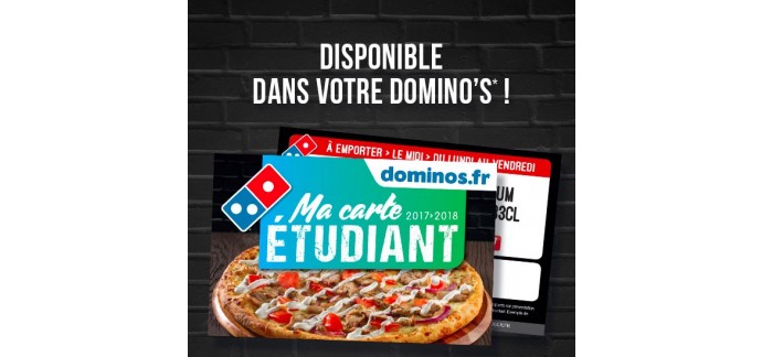Domino's Pizza: Carte de réduction Domino's gratuite pour les étudiants