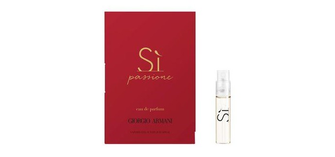 Armani: Échantillon gratuit Parfum Sì Passione 