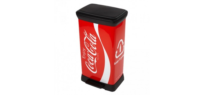 GiFi: Poubelle à pédale 50 L Coca Cola à 30€ au lieu de 35€
