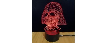 Rosegal: Lampe décorative Dark Vador 3D brillante à 5,88€ au lieu de 13,98€