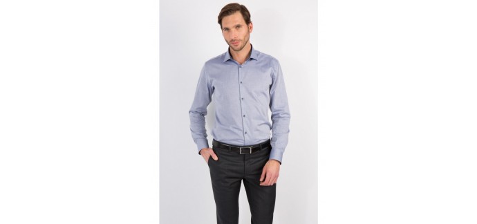 Father & Sons: Chemise slim bleue col à motif floral à 39,90€ au lieu de 59,90€