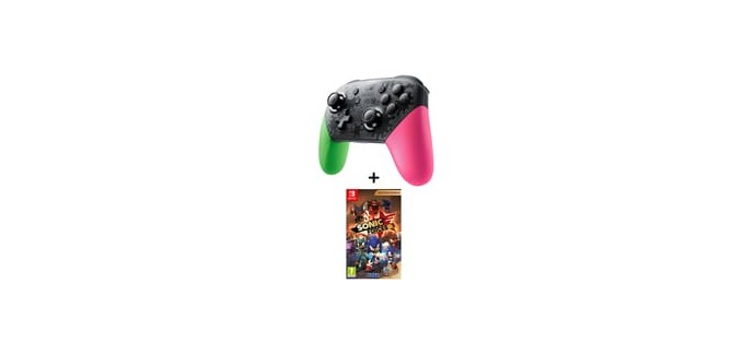 Auchan: Pack Manette Pro Switch Splatoon 2 + Sonic Forces Bonus Edition à 74,99€ 