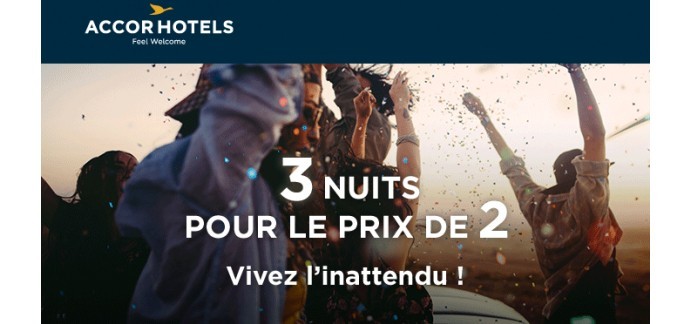 AccorHotels: 3 nuits pour le prix de 2