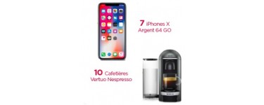 Tropicana: 7 iPhone X 64Go d'une valeur de 1160€ et 10 machines à café "Vertuo Nespresso" à gagner