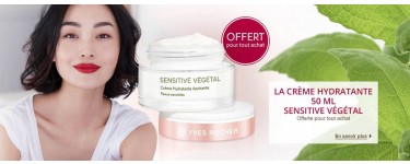 Yves Rocher: Votre crème sensitive végétal e cadeau pour tout achat