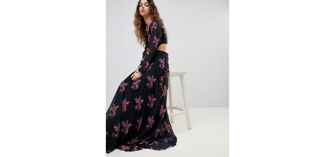 ASOS: Zibi London - Robe longue à fleurs à 60,99€ au lieu de 95,99€
