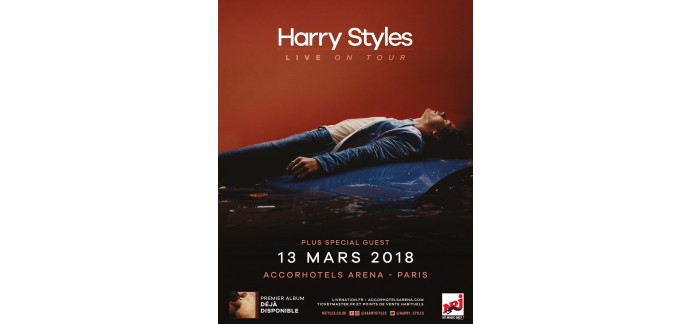NRJ: 3 x 2 places pour le concert de Harry Styles le 13/03 à Paris à gagner