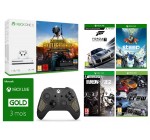 Micromania: Pack Xbox One S 1To PUBG + 4 jeux + 3 mois Xbox Live + Manette Recon Tech à 319,99€