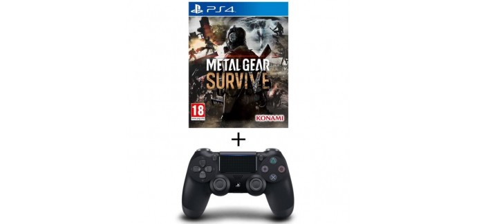 Cdiscount: Pack Jeu Metal Gear Survive PS4 + Manette DualShock 4 Noire V2 à 69,99€ 