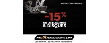 Motoblouz: 15% de réduction sur les disques et plaquettes de frein
