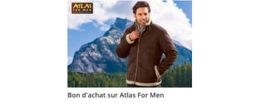 Groupon: Payez 5€ le bon d’achat Atlas for Men de 20€ valable dès 40€ d'achat