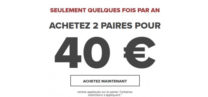 Crocs: 2 paires achetées au prix de 40€