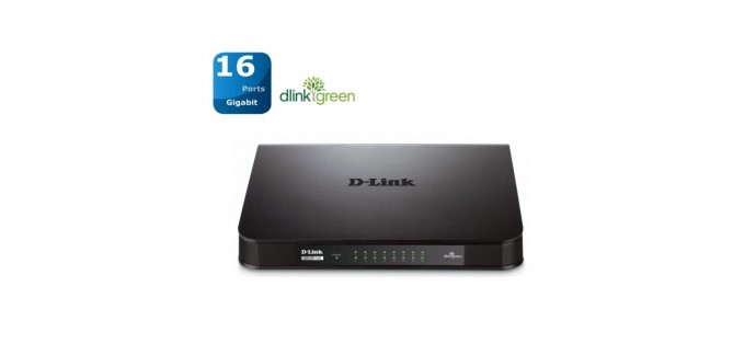 Cdiscount: D-Linkgo Switch 16 ports Gigabit à 49,99€ au lieu de 71,75€