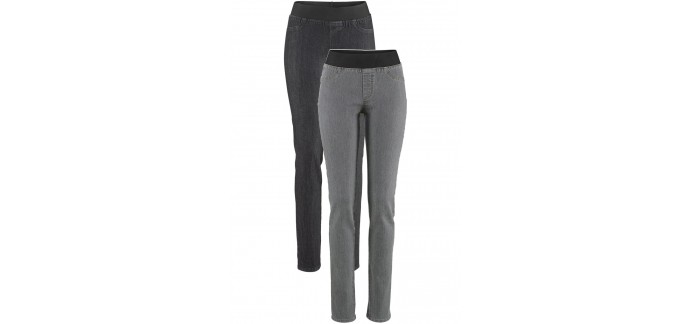 Bonprix: Lot de 2 leggings confort en jean à 12,99€ au lieu de 15,99€