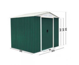 Rue du Commerce: Abri de jardin Rosas - Metal, 4.07m² à 189,05€ au lieu de 248€