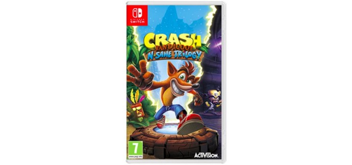 Base.com: Crash Bandicoot N. Sane Trilogy sur Nintendo Switch à 32,17€