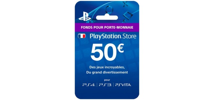 CDKeys: Carte Playstation Network (PSN) de 50€ au prix de 43,99€ au lieu de 50€