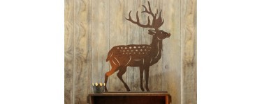 Becquet: Décoration cerf en métal à 31,92€ au lieu de 39,90€