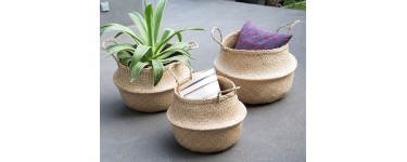 Becquet: Paniers en jonc de mer - Set de 3 à 33,67€ au lieu de 44,90€