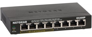 Amazon: Switch Netgear GS308P-100PES Gigabit Ethernet - 8 Ports dont 4 POE à 59,99€ au lieu de 78,90€