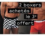 Undiz: 2 boxers Homme achetés = le 3ème offert