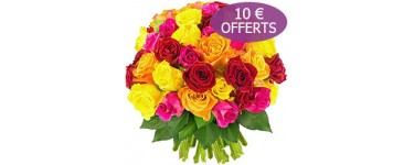 Florajet: Bouquet de 100 roses à 54,50€ au lieu de 64,50€