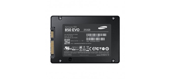Rue du Commerce: SSD interne 2.5" Samsung 850 EVO - 250 Go à 72,90€ au lieu de 84,99€