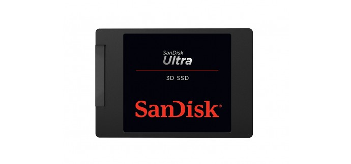 Amazon: SSD interne 2.5" SanDisk Ultra 3D (mémoire TLC 3D) - 2 To à 445,14€ au lieu de 534,38€