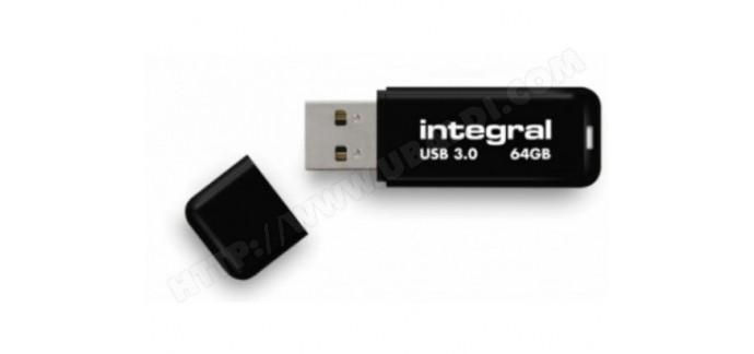 Ubaldi: INTEGRAL - Clé USB Flash Drive USB 3.0 noir 64 Go à 36€ au lieu de 59€