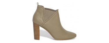 Eram: Boots en cuir beige à talon hauts au prix de 28,50€ au lieu de 95€