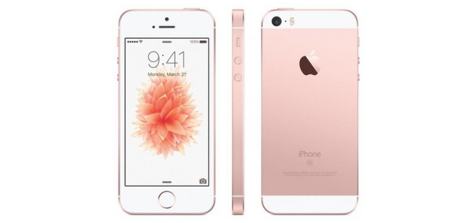 Pixmania: APPLE iPhone SE - 64Go - 4G - Or Rose à 319,99€ au lieu de 360€